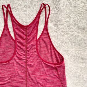 Lululemon Red Ruched Back Tank Top